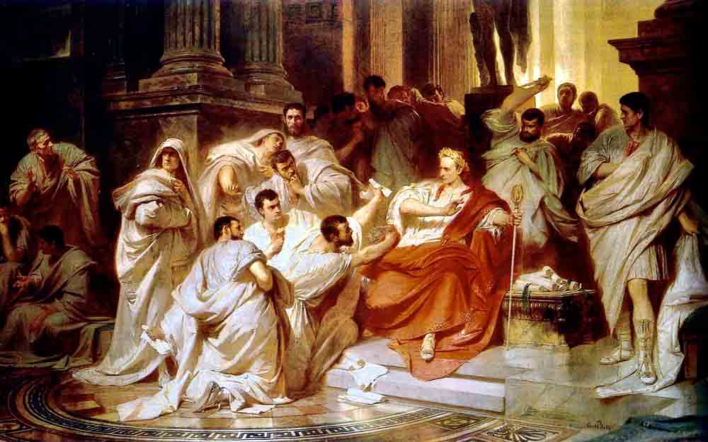 Der Tyrannenmord: Carl Theodor von Piloty (1826–1886) «Die Ermordung Cäsars» (Bild Wikipedia)