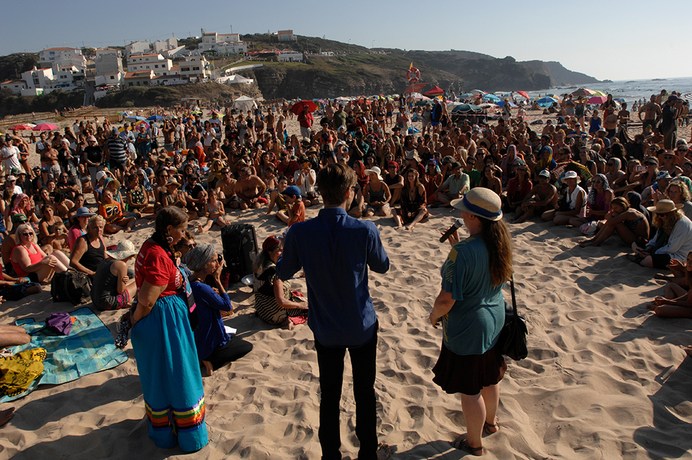 Widerstandsaktion mit Indigenen gegen Ö
